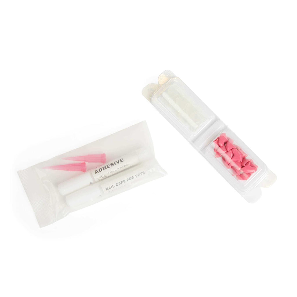 Clear Pink Cat Nail Caps W251172