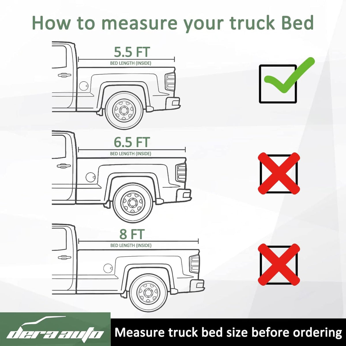 Hard Tri-Fold Truck Bed Tonneau Cover for 5.5ft Bed Q240992