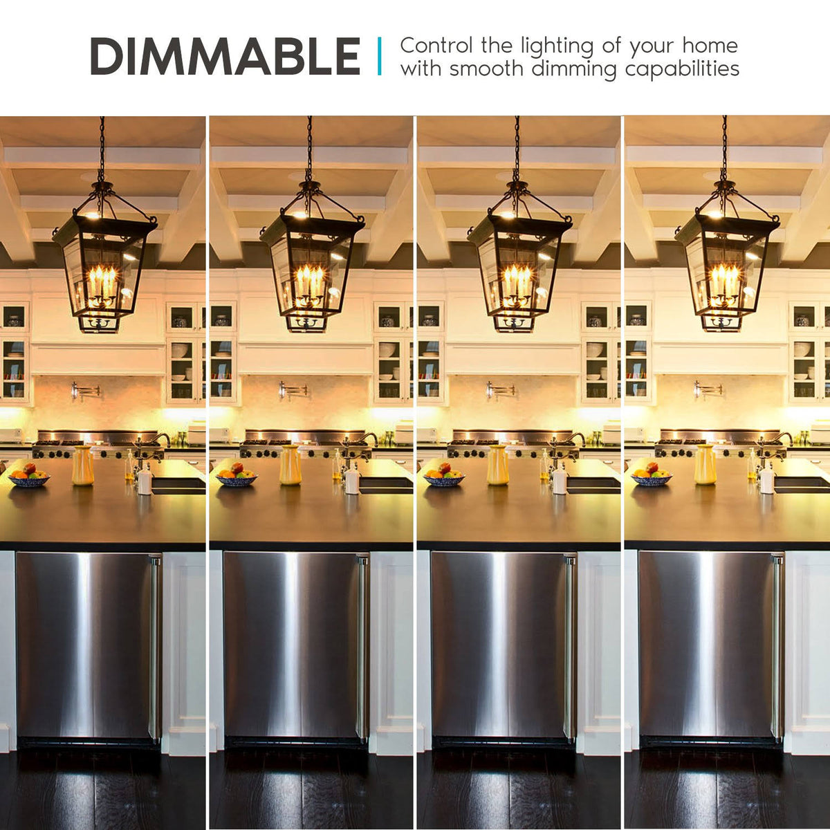 Vintage Candelabra E12 LED Bulb 5w, 550 Lumens, 2700K Warm White, Dimmable, Flame Tip Clear Glass (24 Pack) L3303