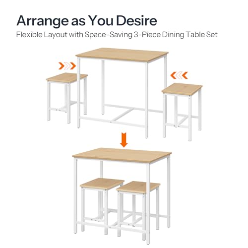 3-Piece Industrial Dining Table Set U131172