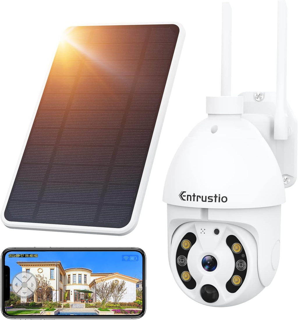 Wireless 360° PTZ Solar Security Camera 1080P O63251