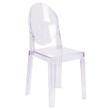 Transparent Crystal Oval Back Chair J507890