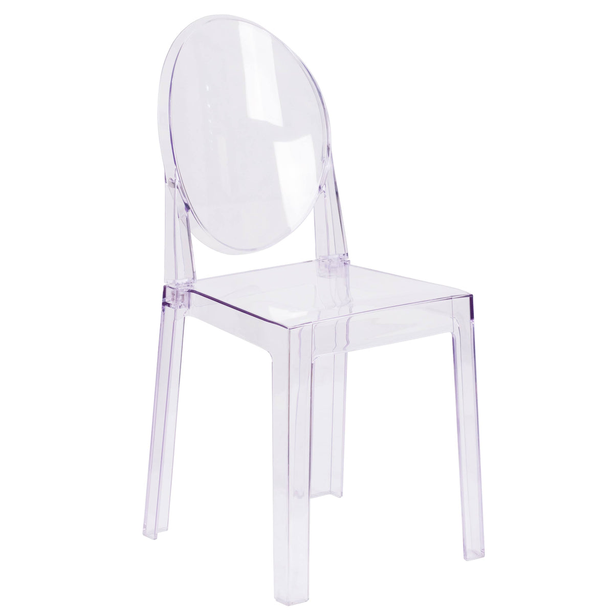 Transparent Crystal Oval Back Chair J507890