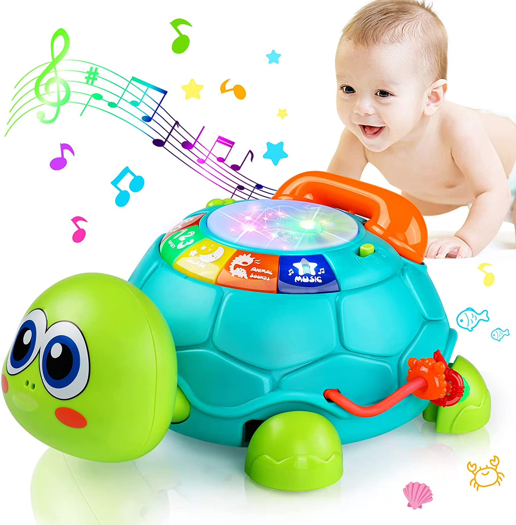 Musical Turtle Baby Toys with Letters Numbers Phone U526