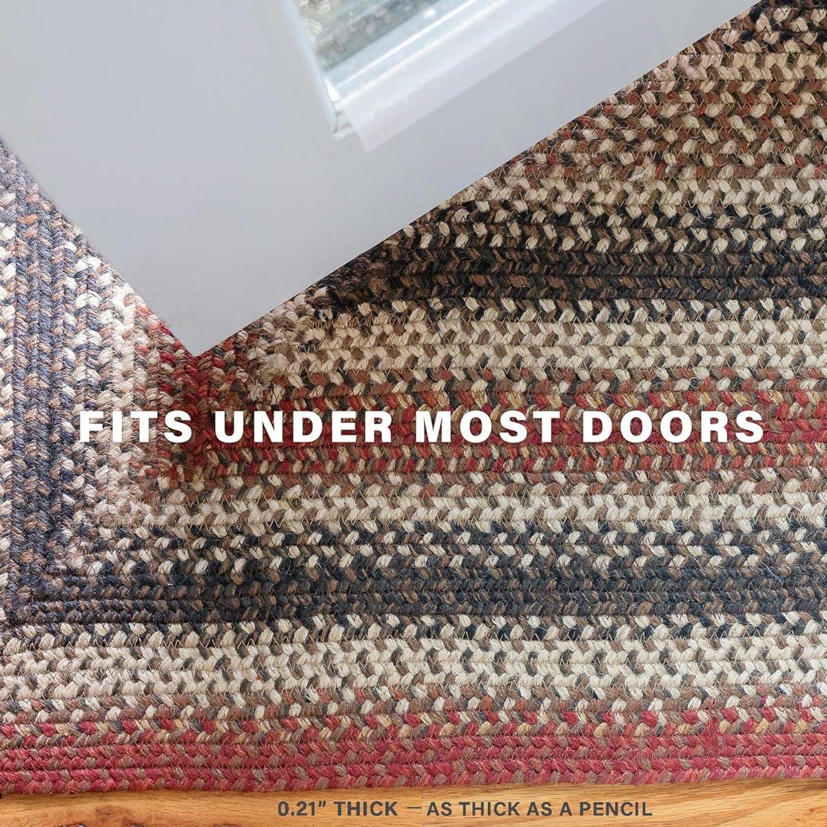 Red Braided Rugs 27x45 Oval F104