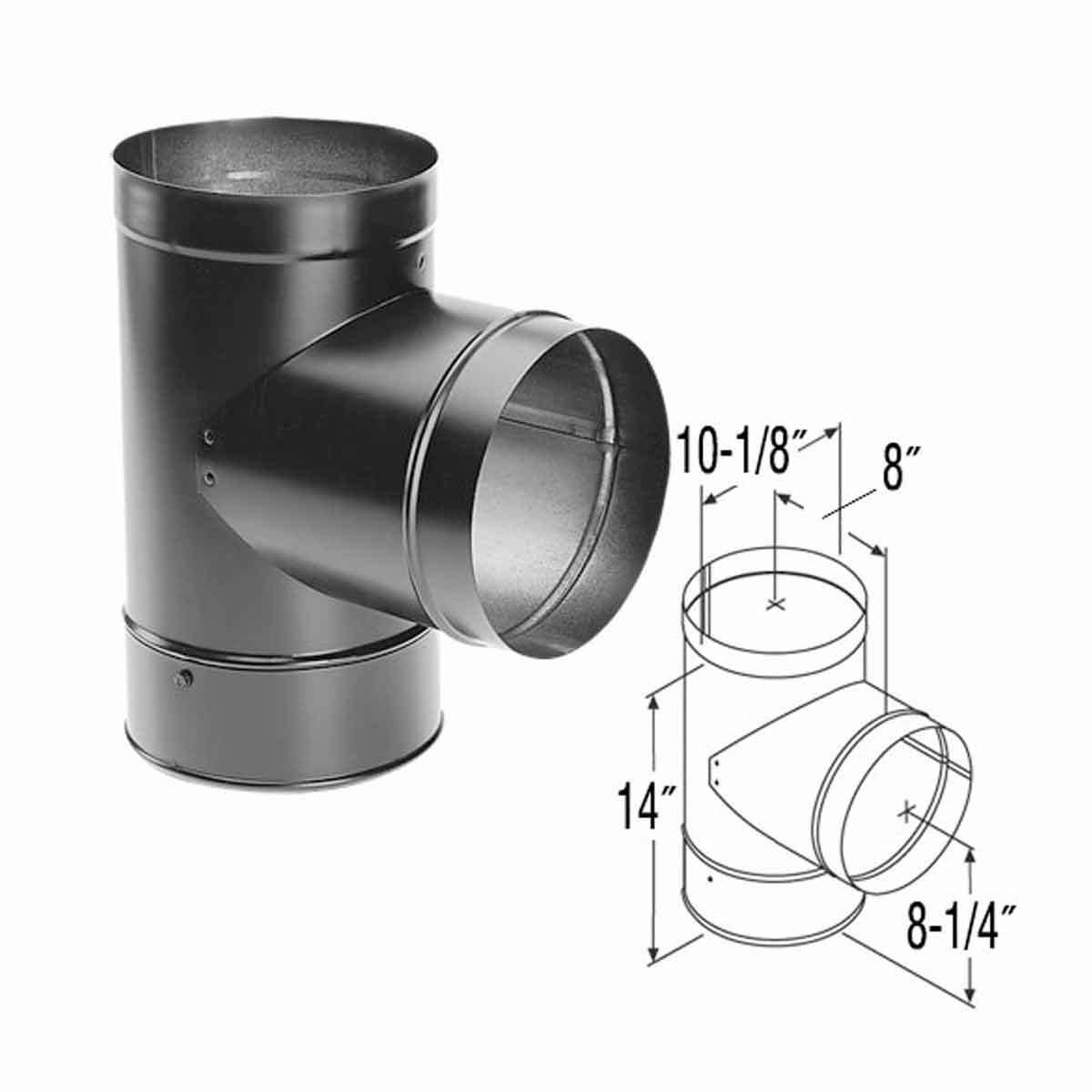 10x22 DuraBlack Tee with Clean-Out Cap D586755