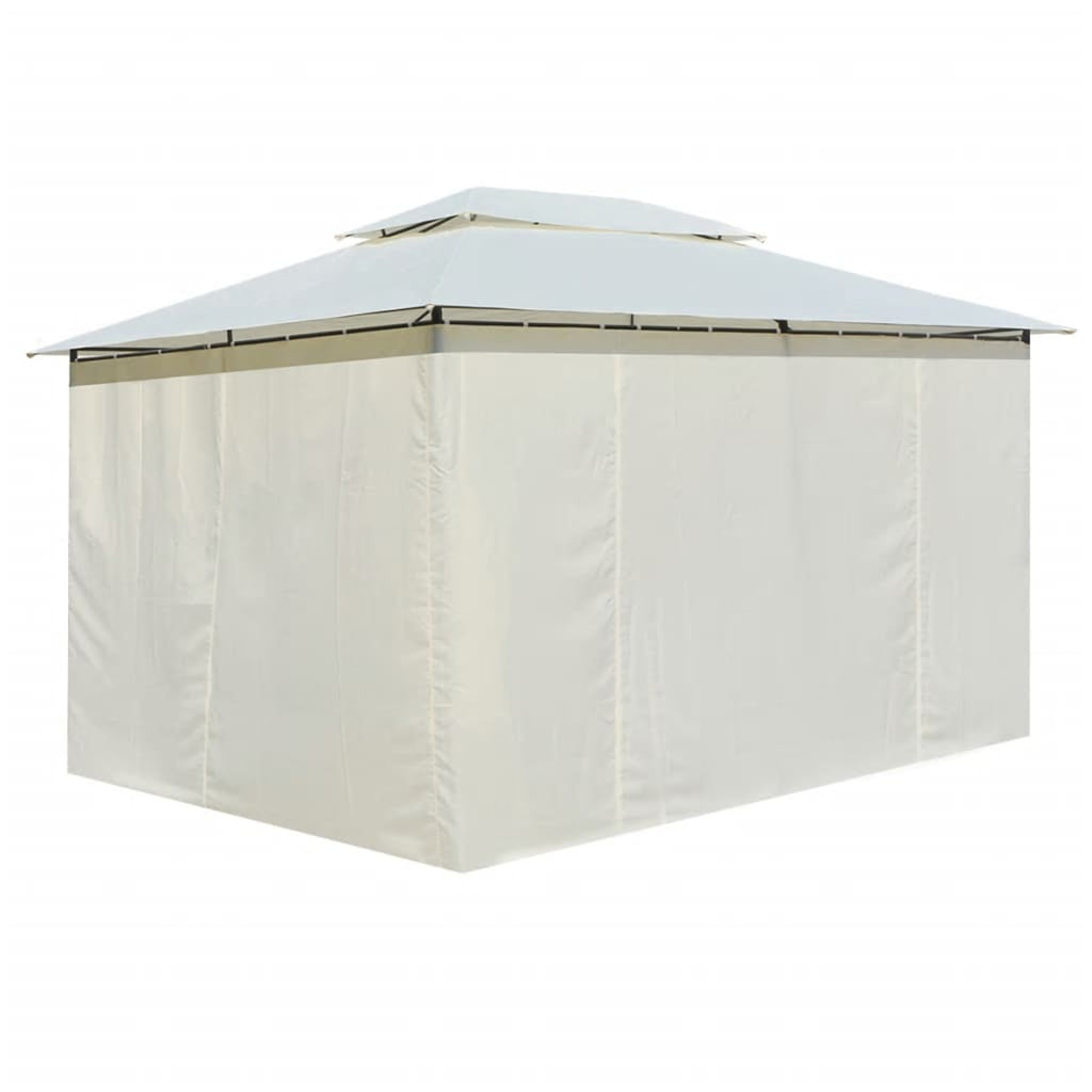 White Garden Marquee with Curtains T600