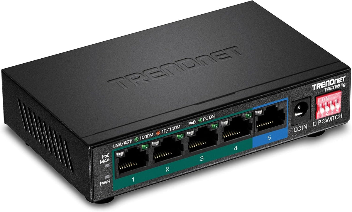 5-Port Gigabit PoE+ Switch, Black C7199