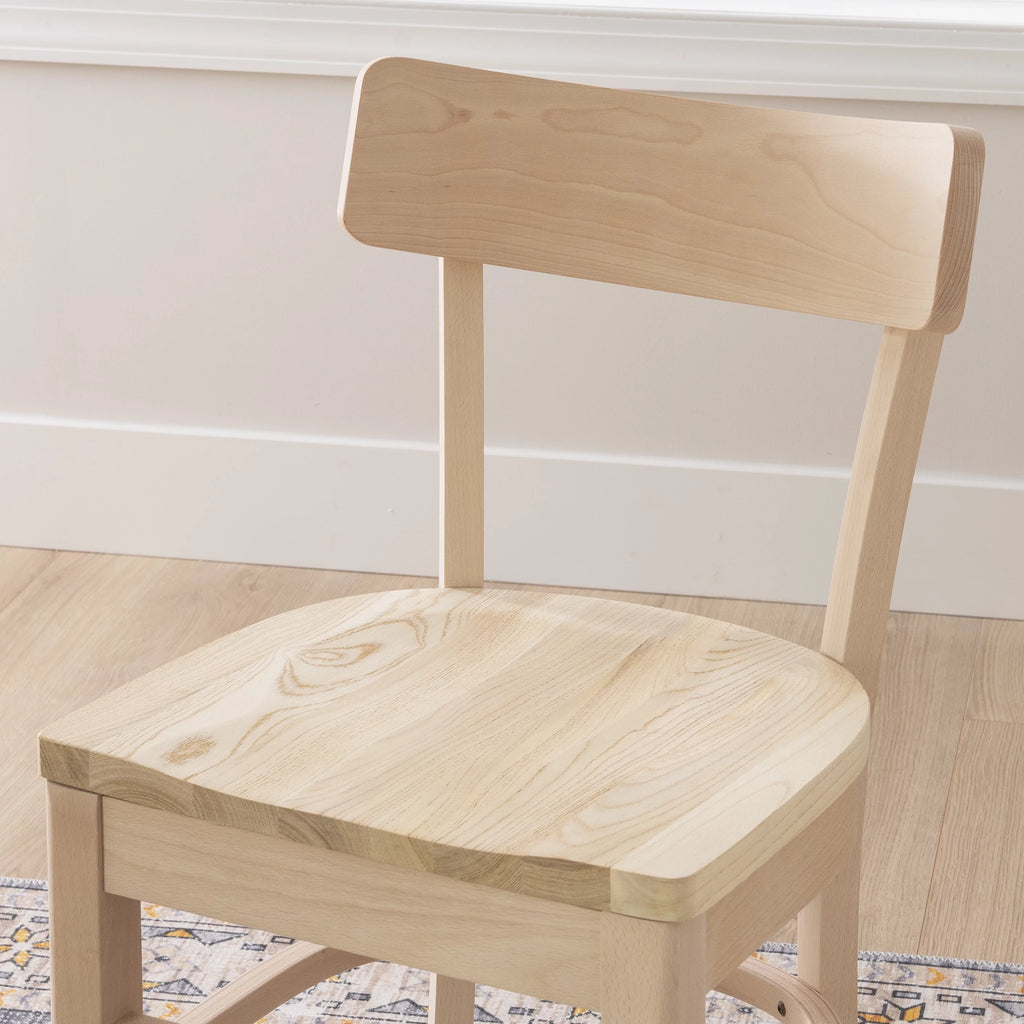 Unfinished Wood Dining Accent Chair, Set of 2 V7954