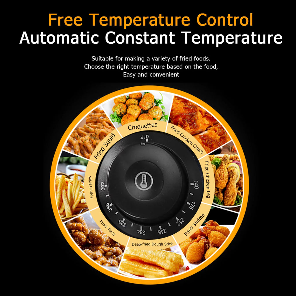 2500W Stainless Steel Electric Fryer Double Cylinder H4623