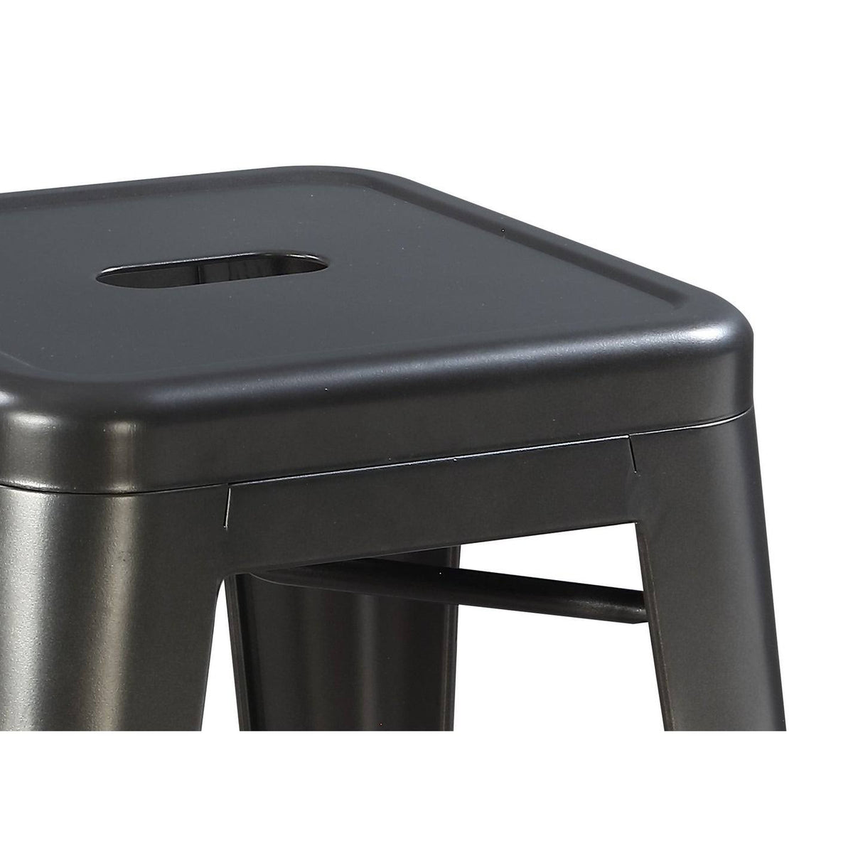 Gunmetal Grey 24-Inch Bar Stool Set of 2 W98533