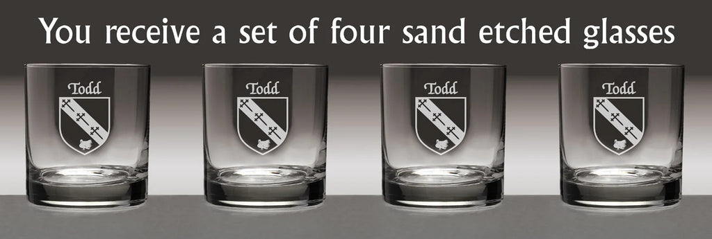 Set of 4 Etched Tumbler Glasses S43401