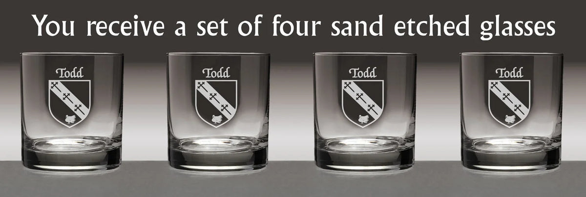 Set of 4 Etched Tumbler Glasses S43401