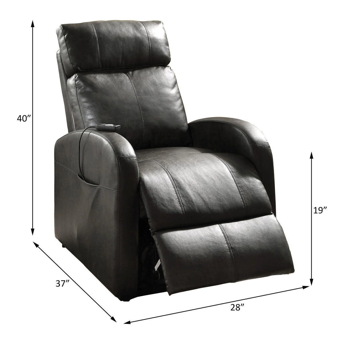 Dark Gray PU Power Lift Recliner G4392