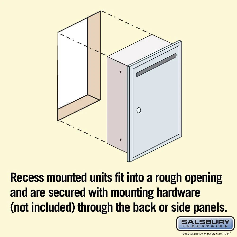 Slim Recessed Aluminum Letter Box G54590