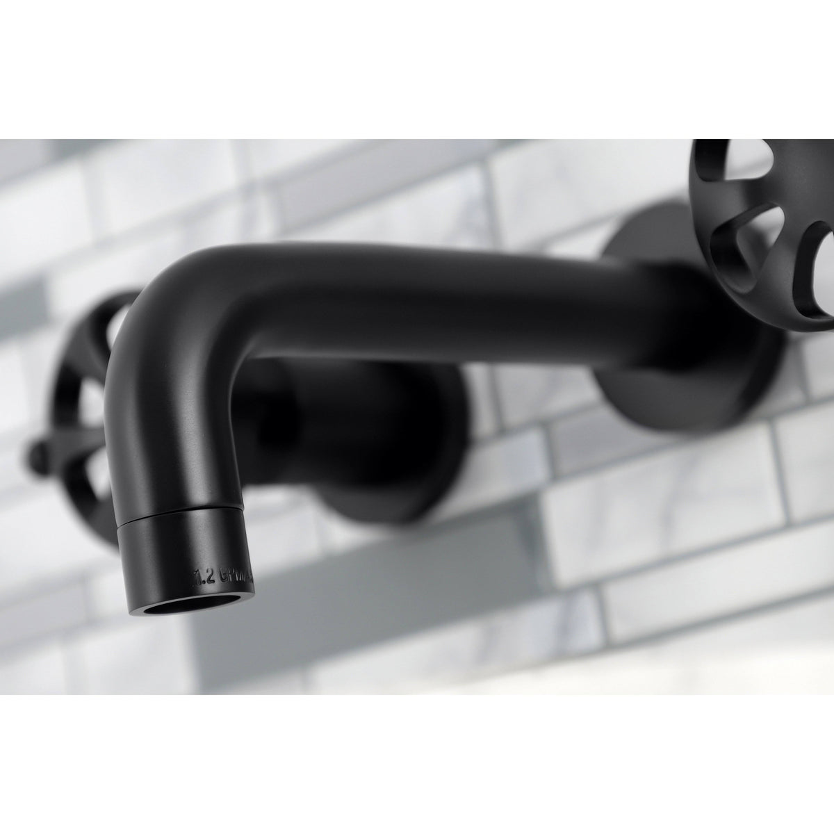 Brushed Nickel Two-Handle Wall Mount Bathroom Faucet A22127