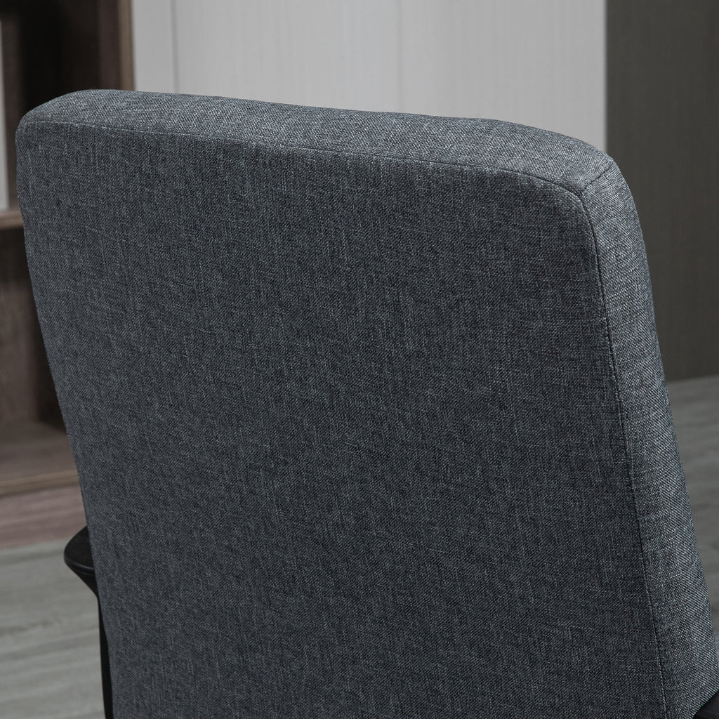Gray Fluffy Home Office Chair with Adjustable Height V993647