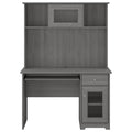 Small Computer Desk with Hutch and Keyboard Tray, 48W, Gray E142794