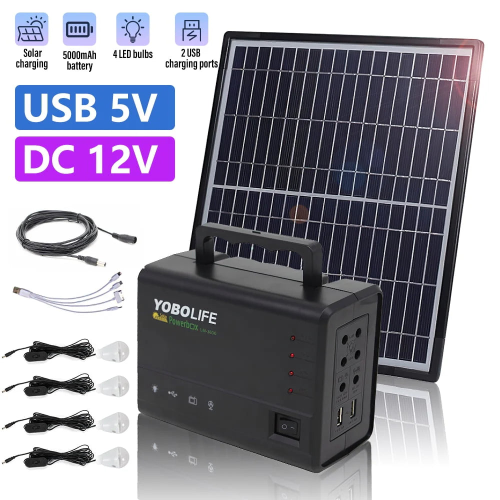Portable Power Station Kit with 4 Bulbs F7813