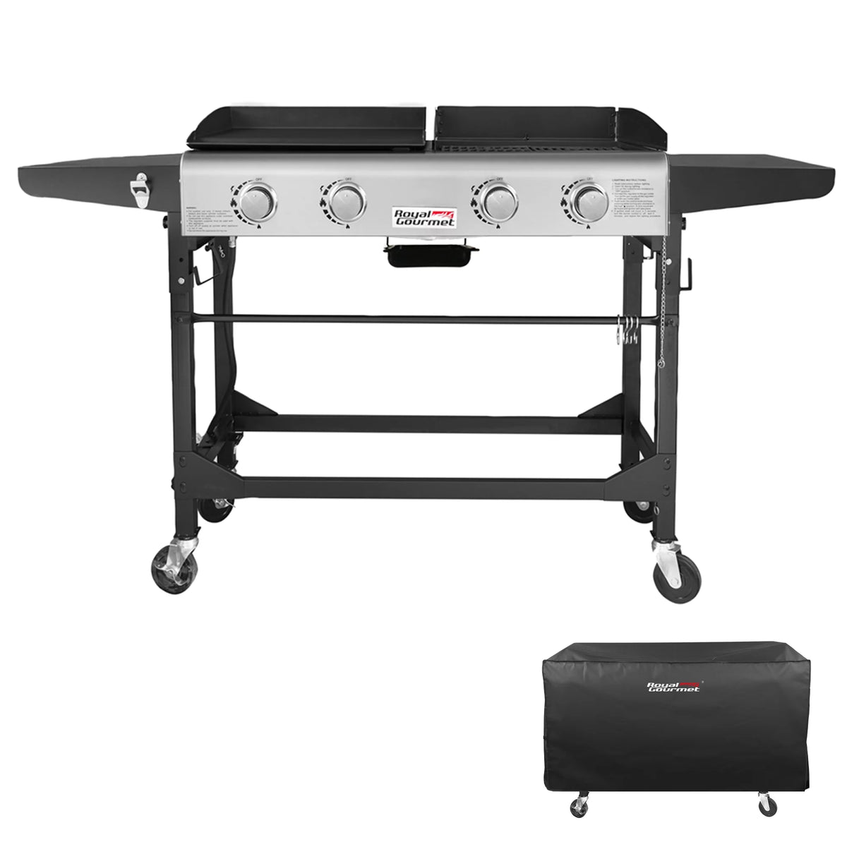 4-Burner Gas Grill and Griddle with Cover Z7203