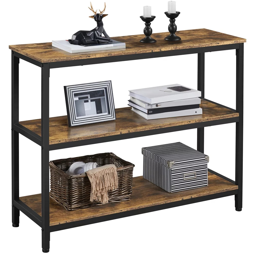 Industrial Console Table Rustic Brown R75409