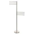 Satin Nickel Towel Stand with 6 Pivoting 12-in Arms R6393