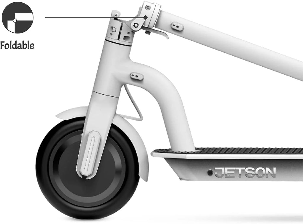 White Folding Electric Scooter with Phone Holder and LCD Display V40210