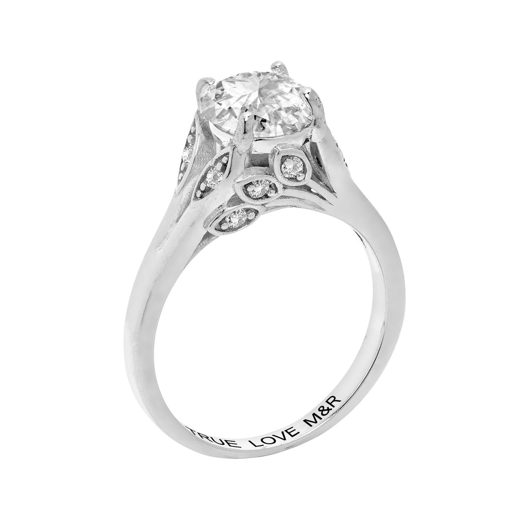 Platinum over Sterling Silver Topaz Wedding Ring I410553