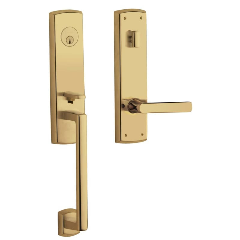 Polished Brass Left Hand Full Dummy Handleset S79585