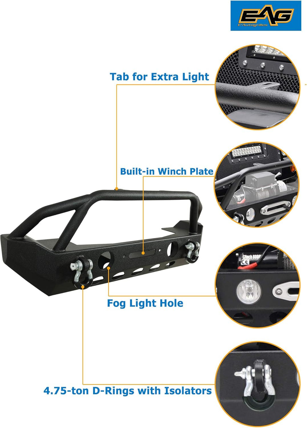 Front and Rear Bumper with Tire Carrier Combo T219495