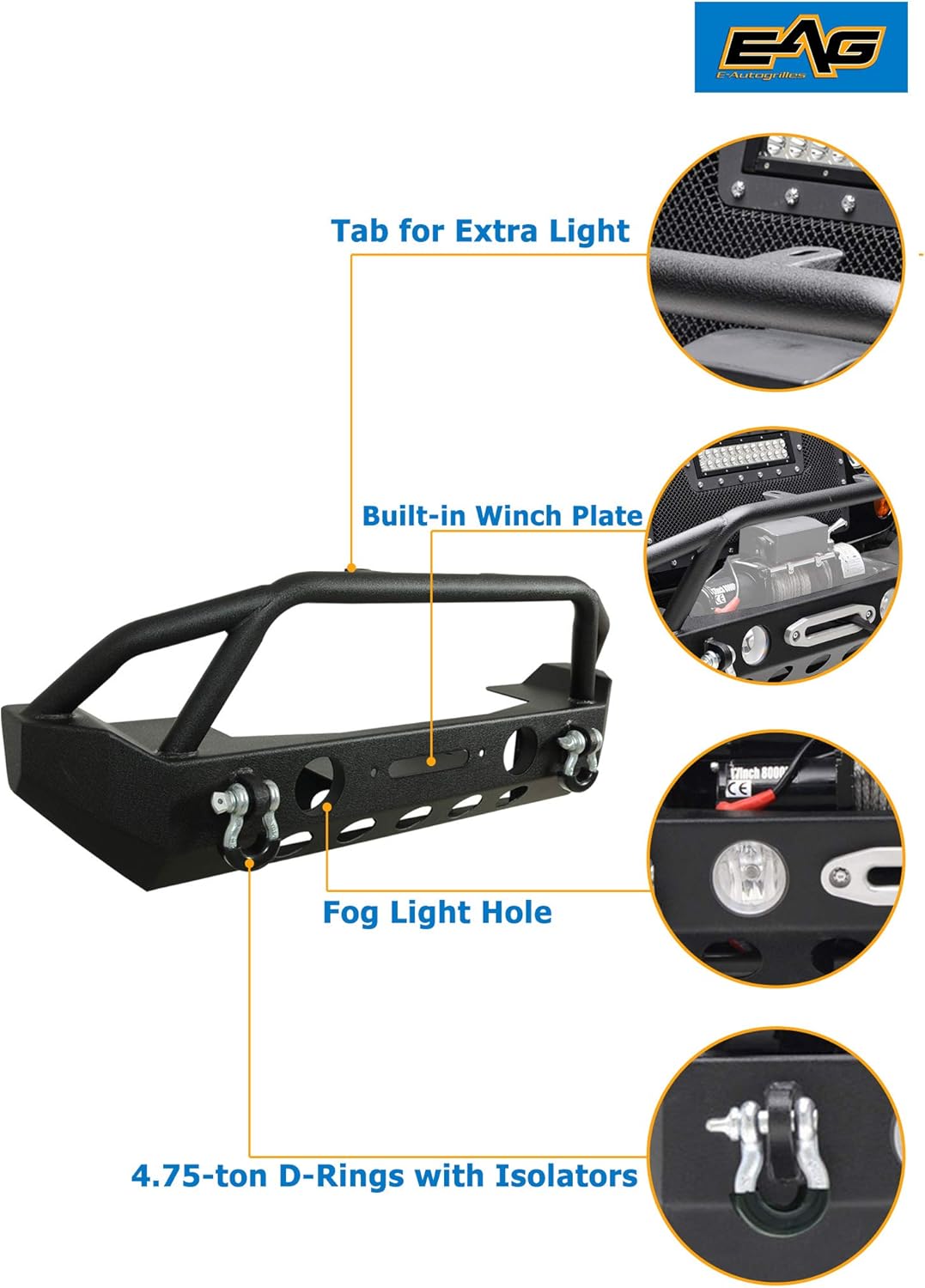 Front and Rear Bumper with Tire Carrier Combo T219495