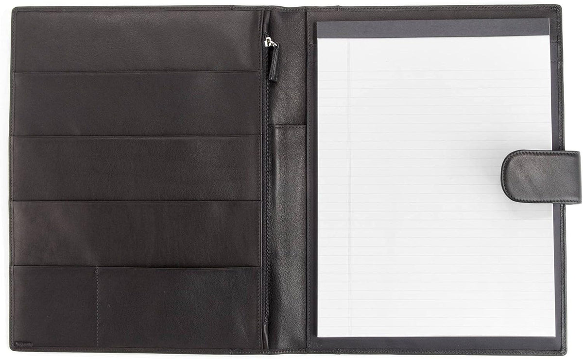 Cognac Full Grain Leather Portfolio A4 Organizer with Tablet Pocket W81384