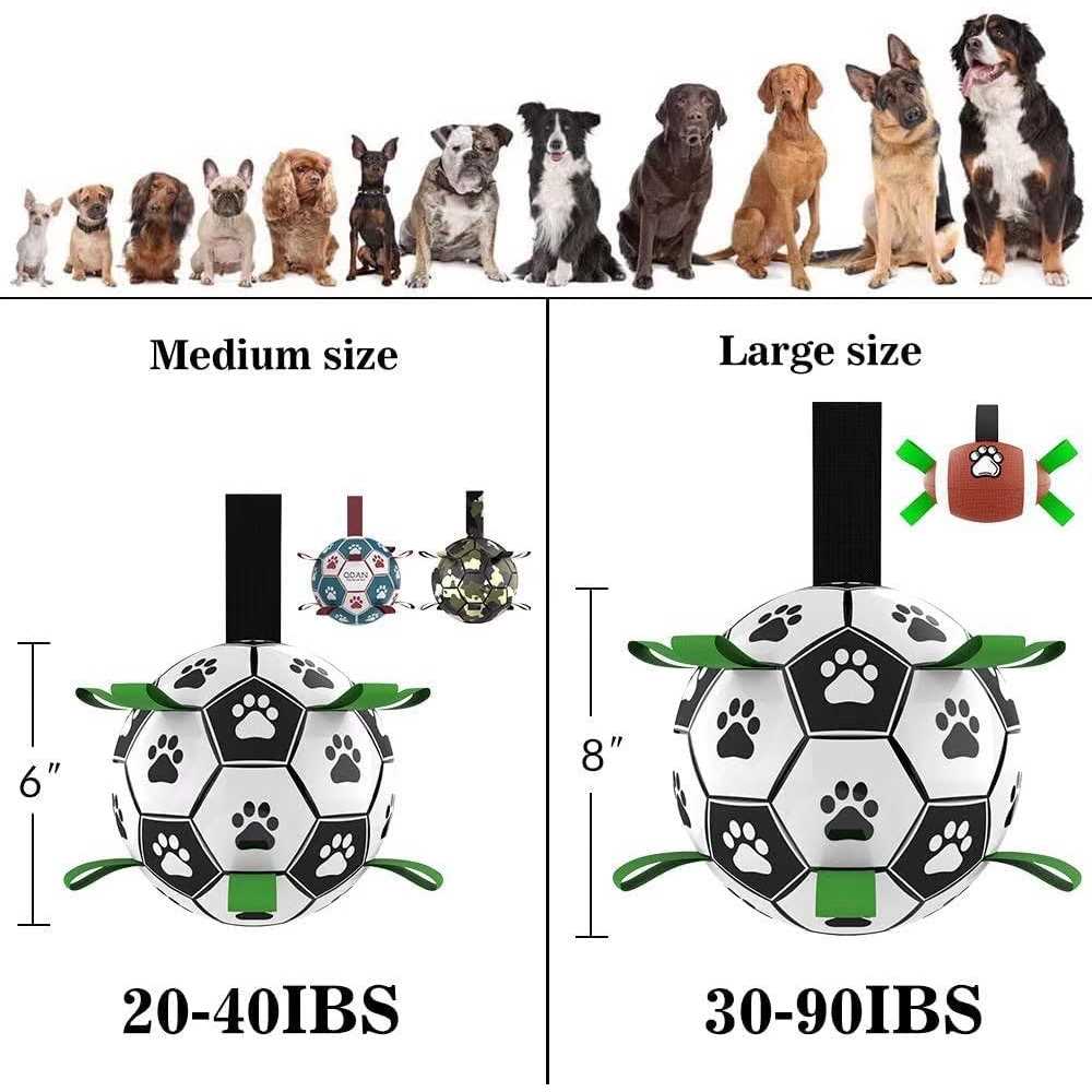 Dog Toys Soccer Ball with Straps P79773