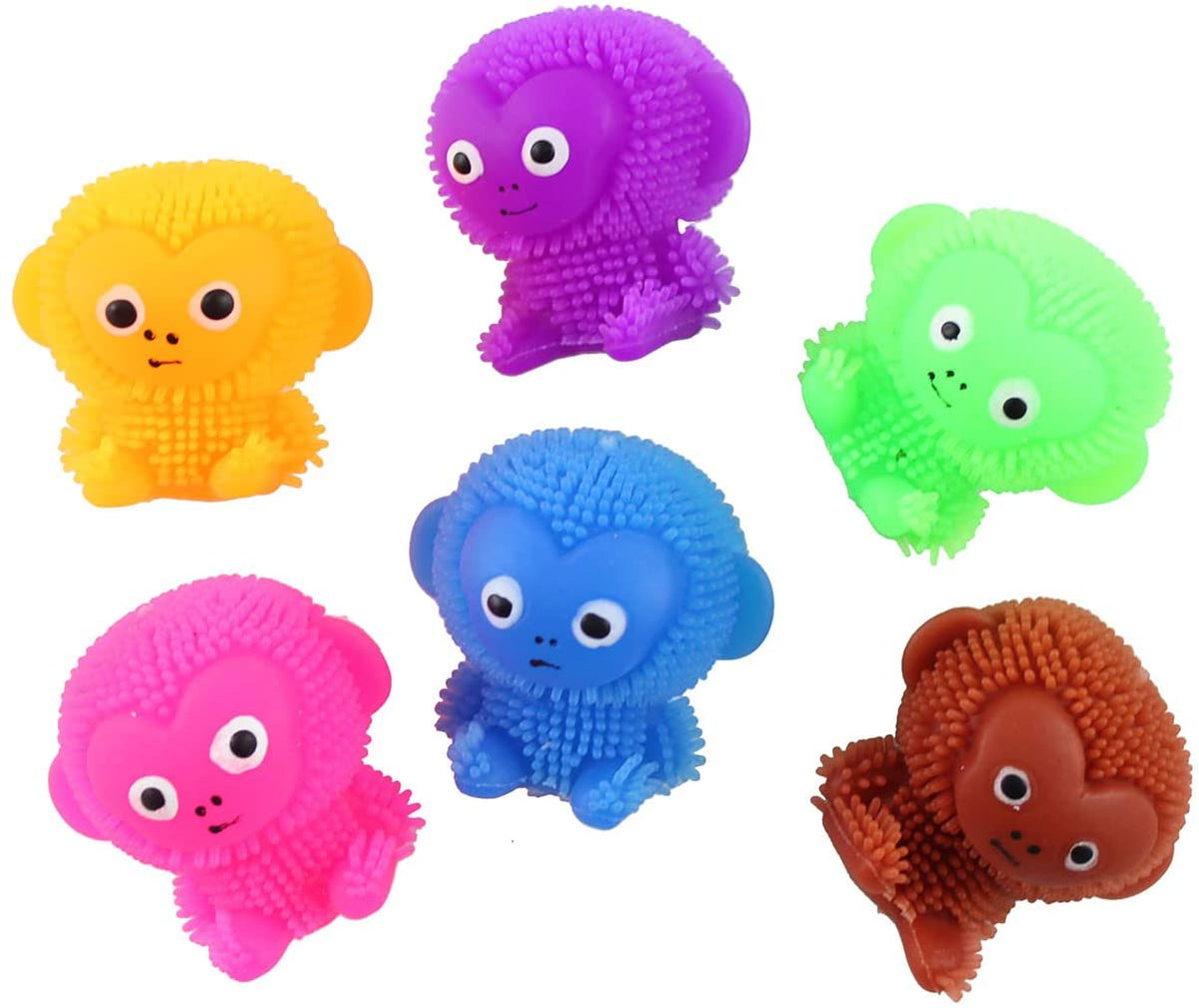 24 Mini Puffer Monkeys Novelty Toy Bulk 2 Dozen U508422