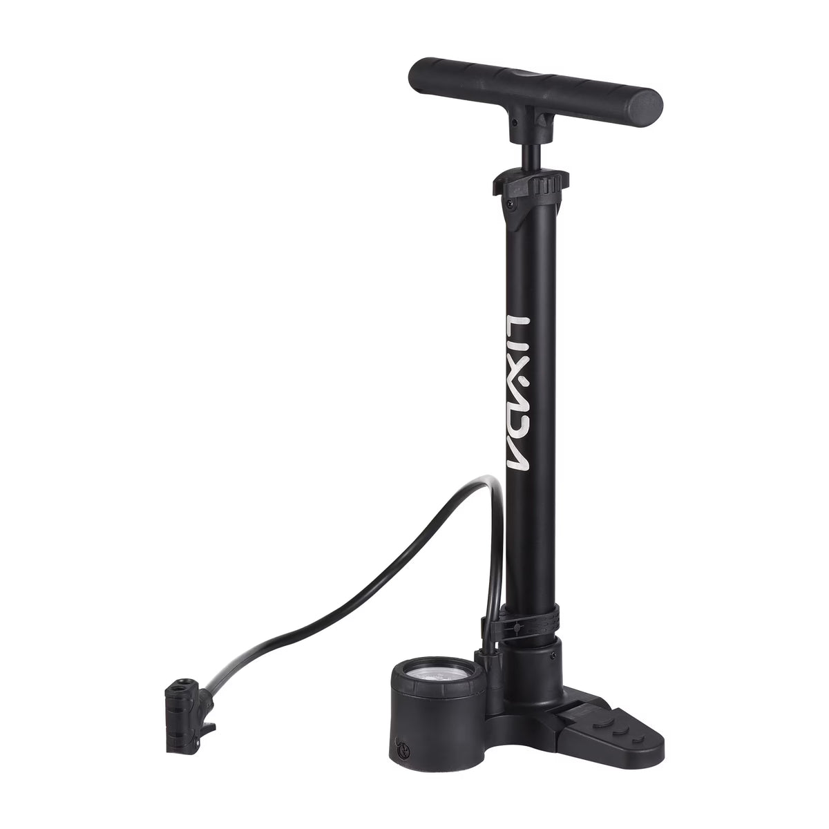 Bike Floor Pump with Pressure Gauge 230PSI, Folding Pedal, Presta/Schrader Valve A4165