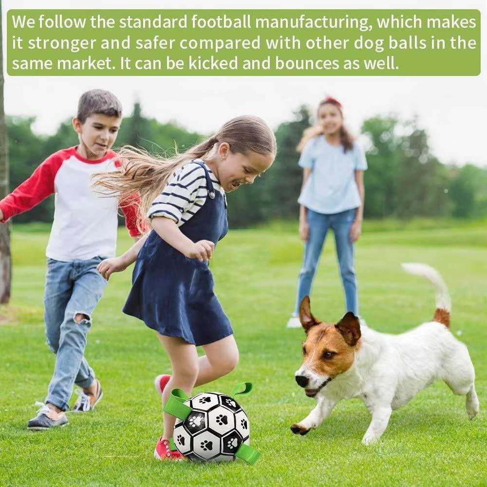 Dog Toys Soccer Ball with Straps P79773