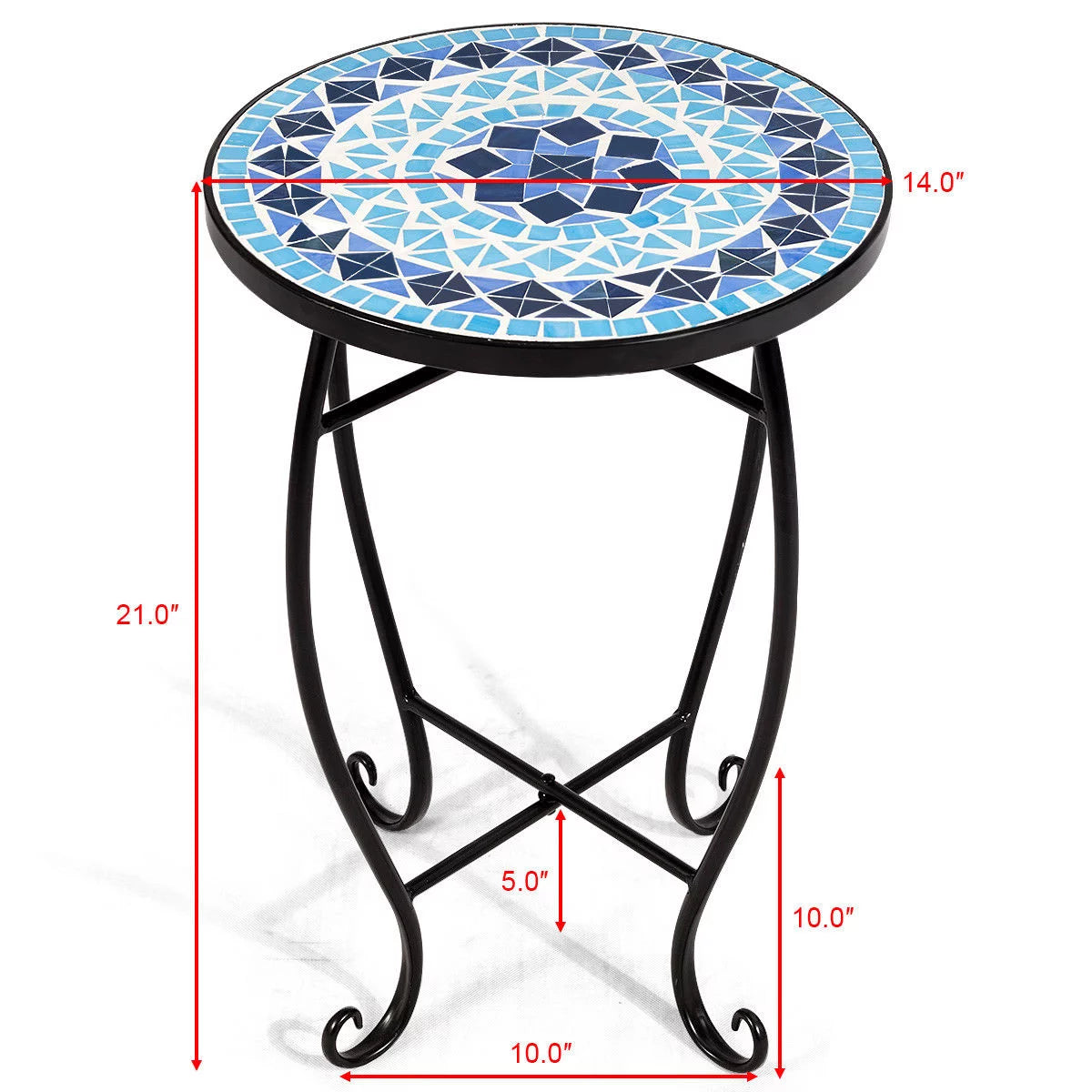 Cobalt Blue Mosaic Accent Table B730976