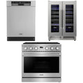 36 Gas Range, Dishwasher and Wine Cooler V306
