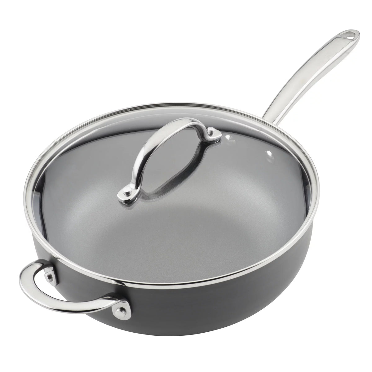 Hard Anodized Non-Stick Saucepan with Lid, 4 Quart R6917