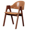 4-Piece Upholstered Arm Chair Natural Wood Side Chair H9325