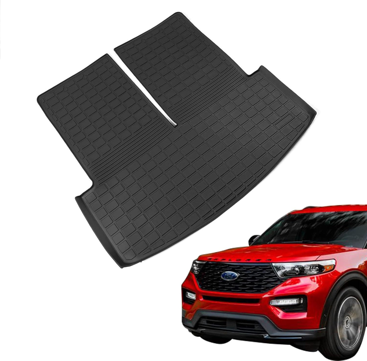 TPE All-Weather Cargo Liner Trunk Mat for 7 Seats Pack of 2 T48123