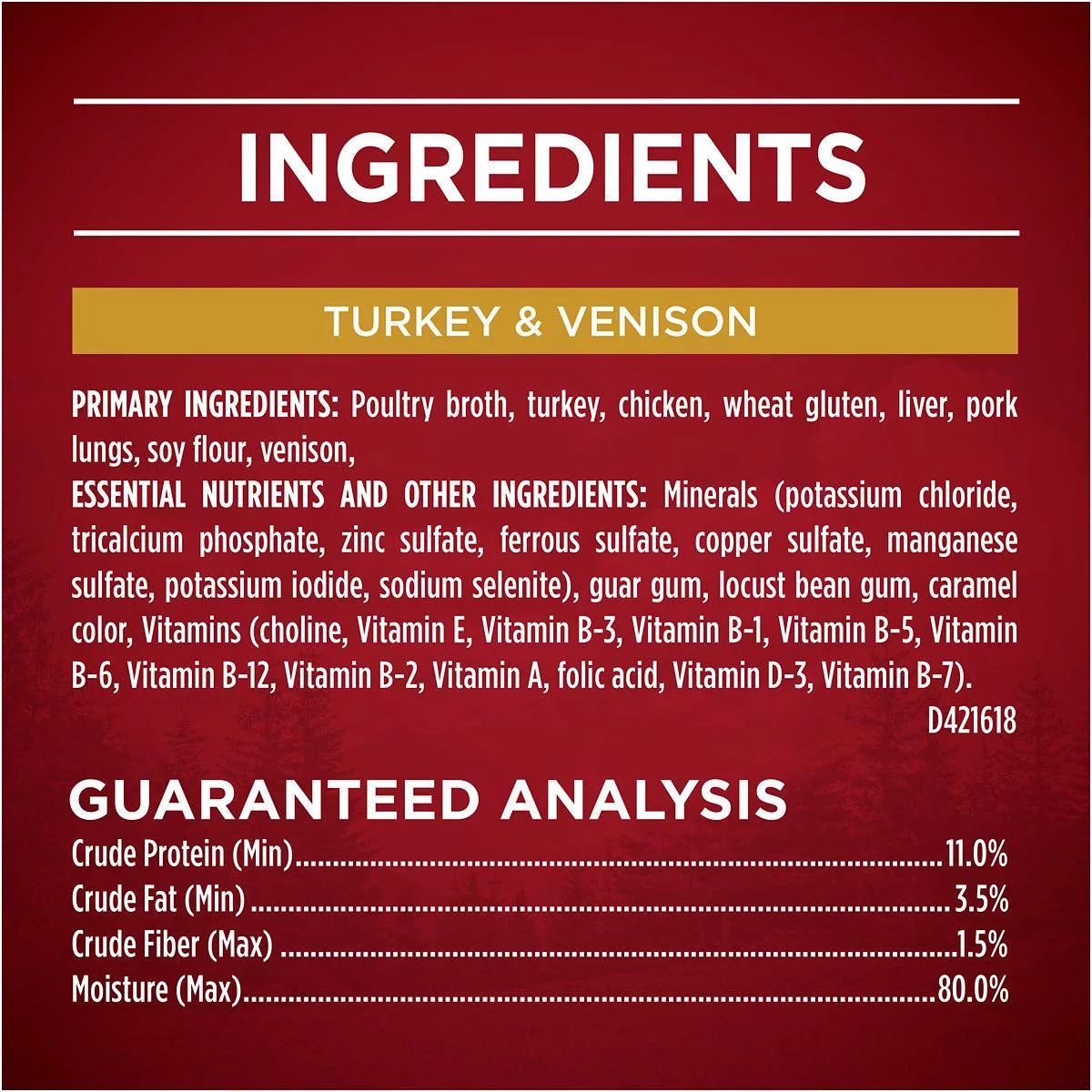 Turkey Venison Chicken Duck Cuts in Gravy Wet Dog Food 13 oz Pack of 12 T954162