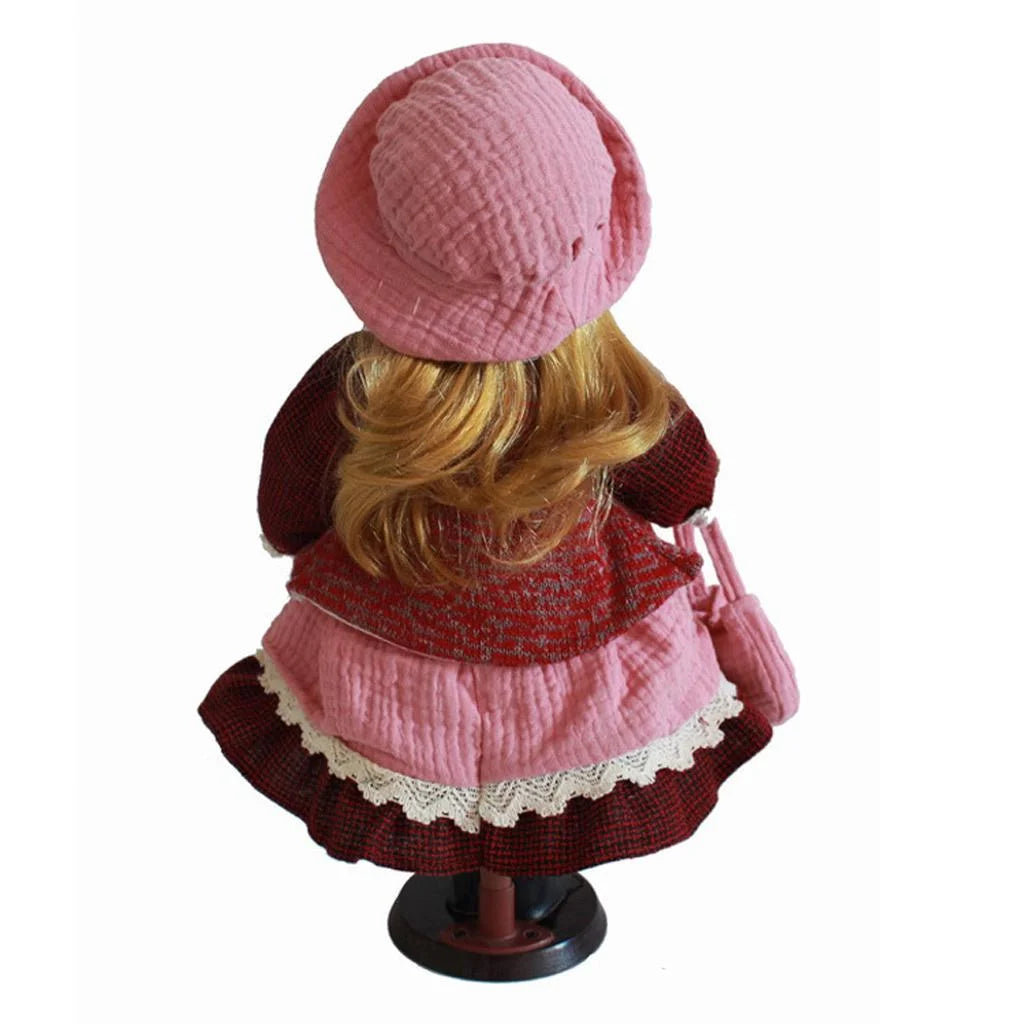 40cm Porcelain Doll with Display Stand F5161