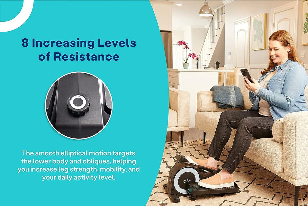 Compact Under Desk Elliptical with Non-Slip Mat B14712