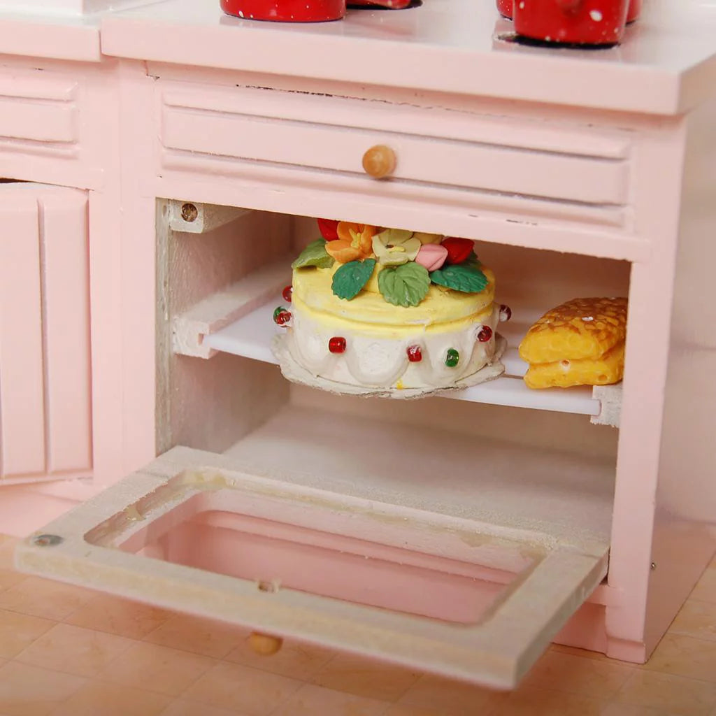 Birch Wood 12 Scale Miniature Kitchen Furniture E98052