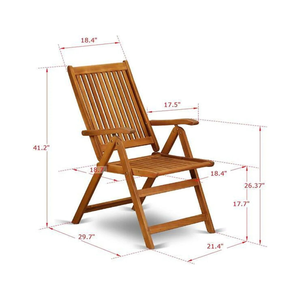 5 Pc Acacia Outdoor Table and Chairs L74224