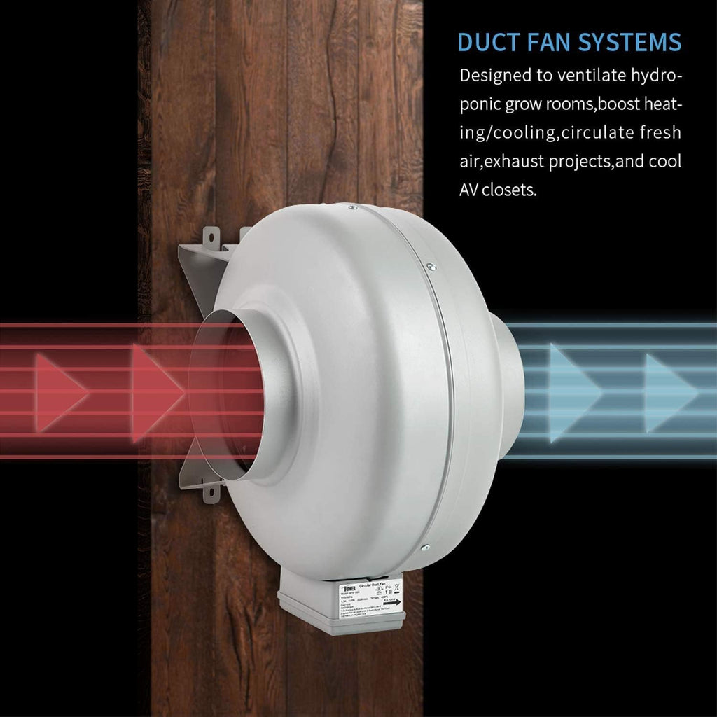 4 Inch 154 CFM Inline Ventilation Fan with Variable Speed Controller and 4” Air Carbon Filter 8 Feet Ducting Combo Set W320399