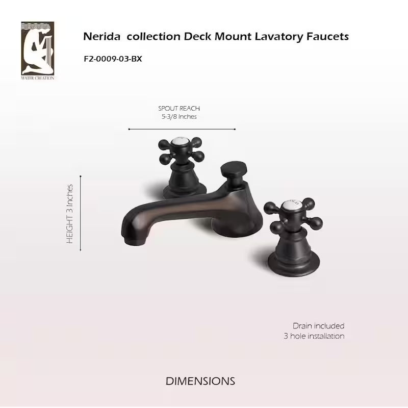 2-Handle Widespread Bathroom Faucet with Pop-Up Drain U699318