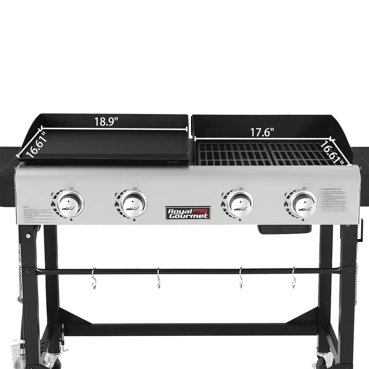 4-Burner Gas Grill and Griddle with Cover Z7203
