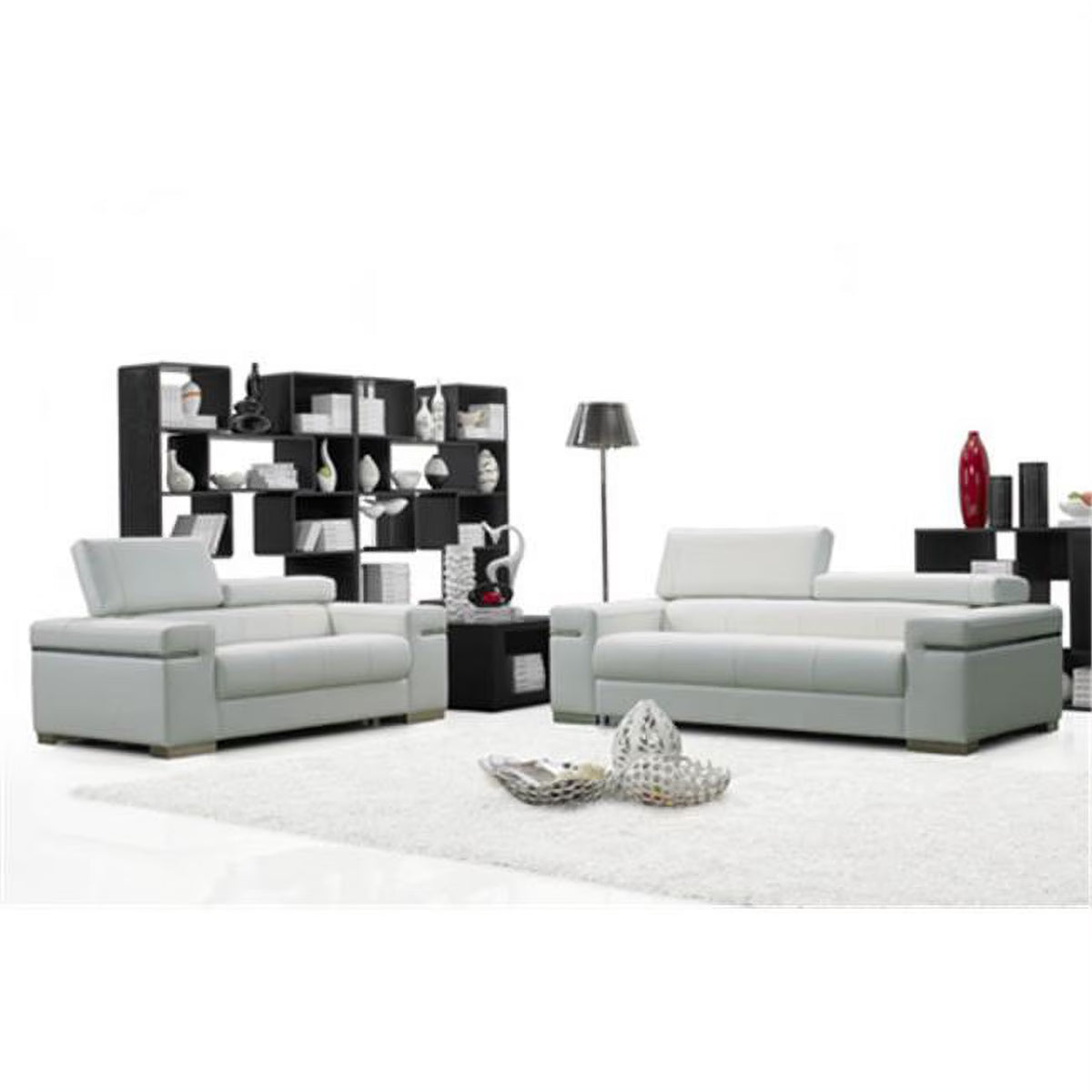 Black Leather Sofa O4105